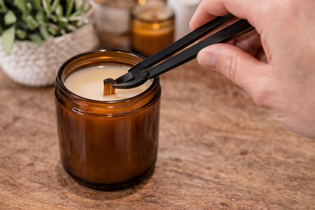 How to Trim a Wood Wick Candle — And Why It Matters