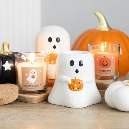 Halloween Ghost Wax or Oil Burner - Spooky Season Decor - Ember Haven Candles
