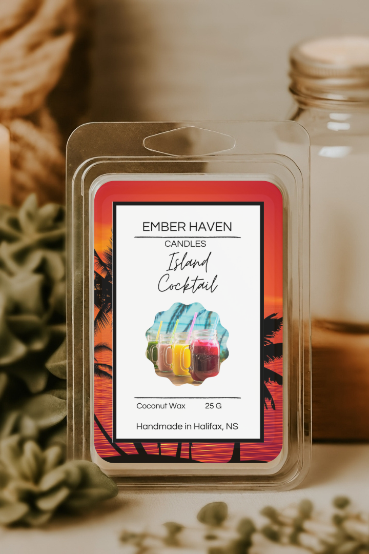 Island Cocktail - Tropical scented wax melts - Ember Haven Candles